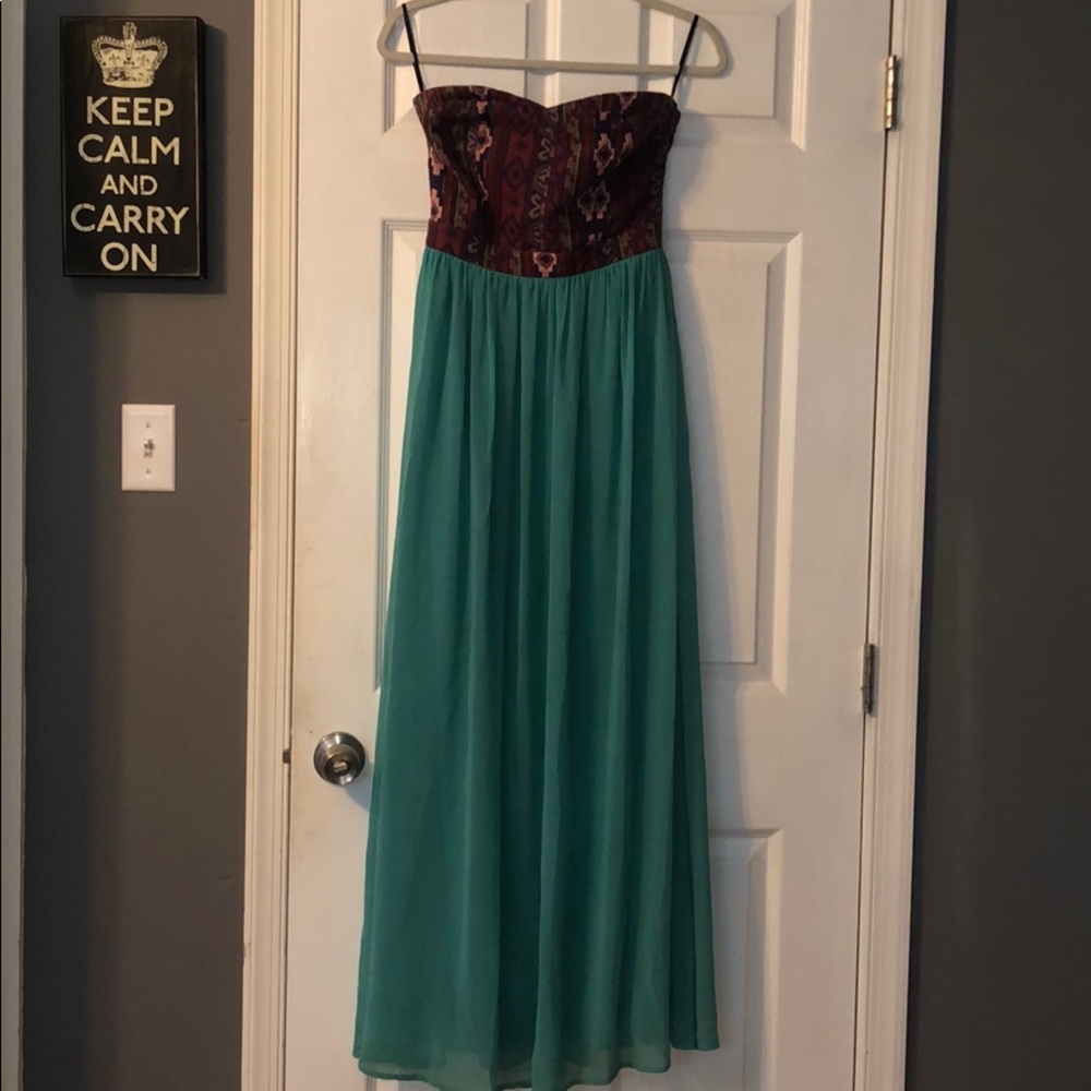 Southmoon Under Abbeline Aztec/teal dress